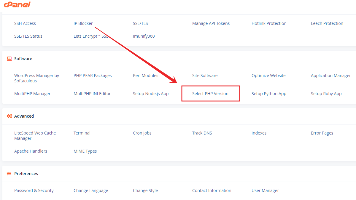 Select PHP Version - Ioncube Loader